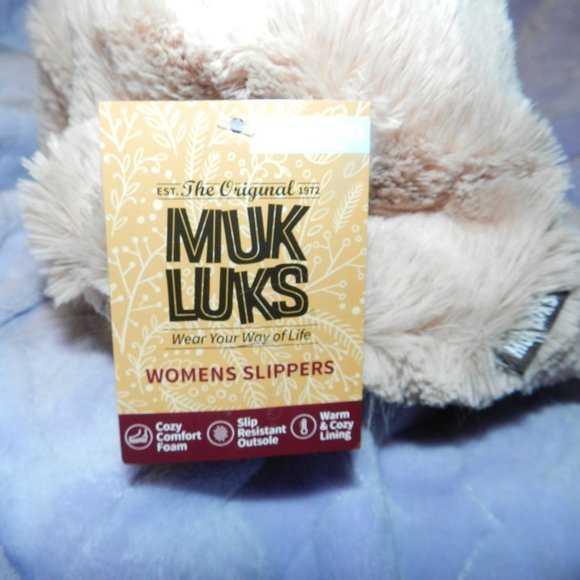 Muk Luks Women's Solid Fur Bootie Slippers Plush Pink XL NWT/NEW - Picture 4 of 15